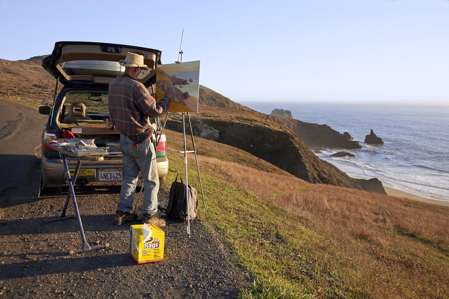 bill-hocker-plein-air-sanoma-coast-state-beach-california-2008