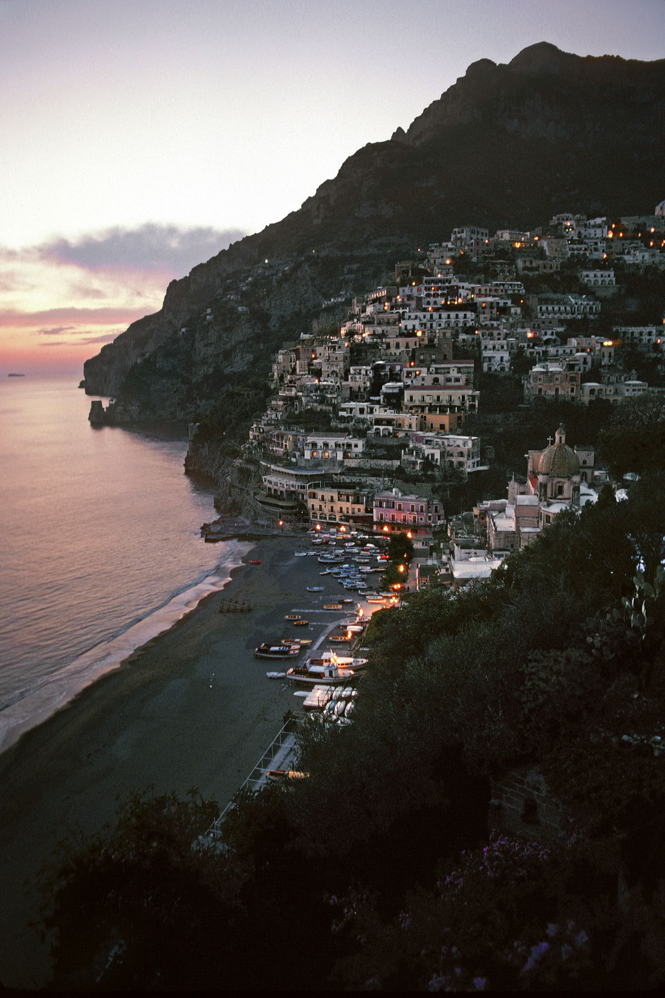 bill-hocker-amalfi-coast-by-night-positano-italy-1986