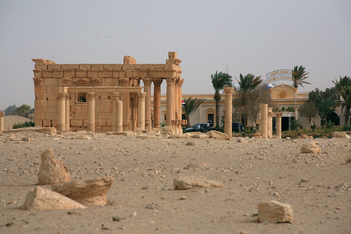 bill-hocker-temple-of-ba'al-shamin-(destroyed-2015)-and-our-hotel-palmyra-syria-2008